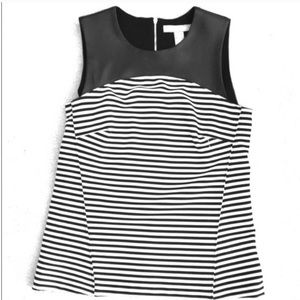 Banana Republic Sleeveless Faux Leather Top